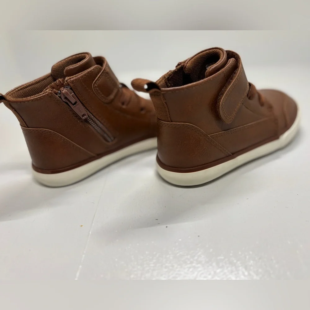 Wonder Nation Brown Kids High-Top Sneakers size 10